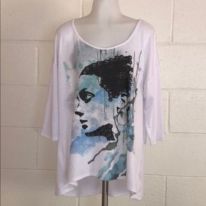 3/4 Sleeve Graphic Top